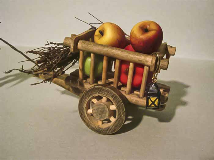 Fairy Tale Eskil and the cart eith Apples